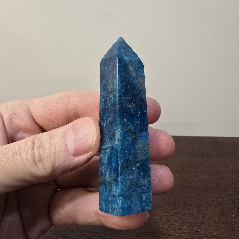 Blue Apatite Crystal Tower #F